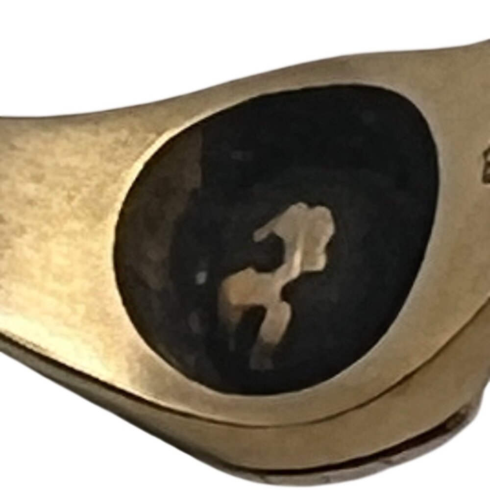 R Johns 1998 Class Ring Gold Plate Logan High Blue Stone Musketeer Rose Brenda 6 - Picture 8 of 15